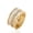 gold, variant on Hip Hop Double Row 14K Gold Plated Ring Fidget Anxiety Mens Jewelry Gift Sz7-12-silver-11