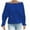 Blue, variant on Chiccall Women's Off Shoulder Sweatshirts Casual Loose Fit Sweatshirts Oversized Pullover Tops with Drawstring