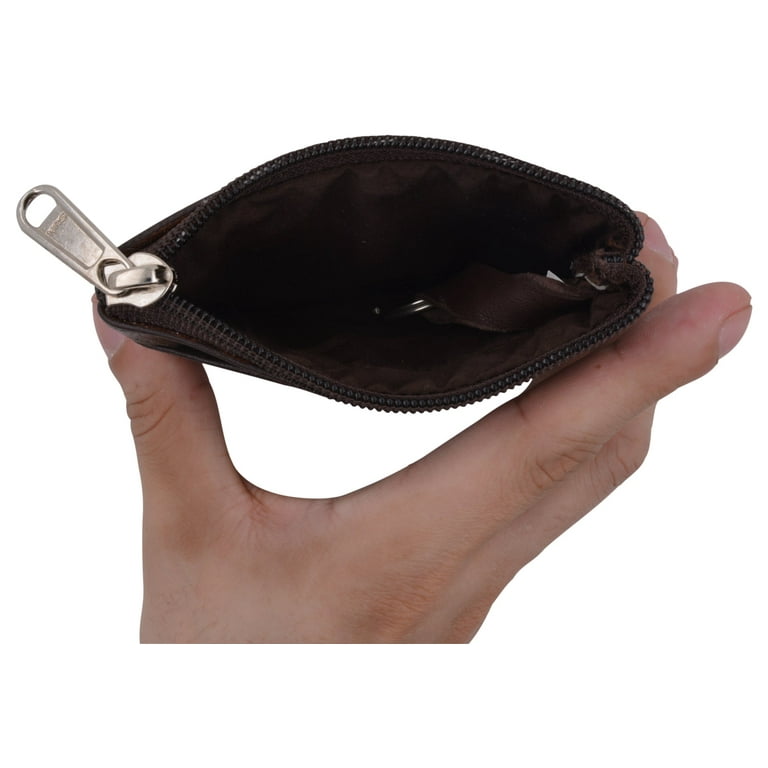 Marshal Genuine Leather Coin Purse Keychain – Mini Zipper Pouch For Women, Unisex, Handmade In India