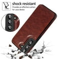thumbnail image 3 of FIEWESEY for Samsung Galaxy S22 Wallet Case with Card Holder, PU Leather Kickstand Card Slots Case, Double Magnetic Clasp Durable Shockproof Cover for Samsung Galaxy S22(Brown), 3 of 9
