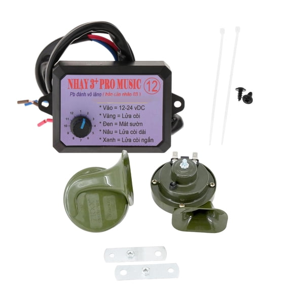 Controlador de bocina de coche genérico de 12 V, bocina de aire eléctrica para barco y camión Verde