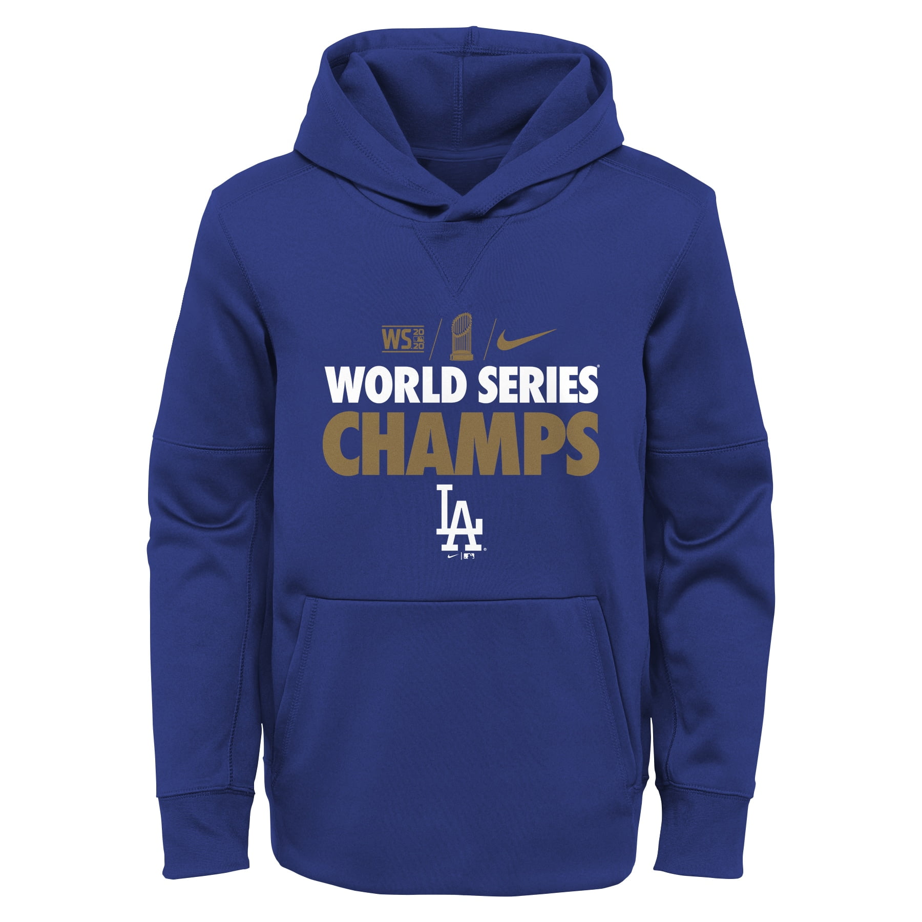 men's los angeles dodgers fanatics branded royal 2021 world series champions logo pullover hoodie