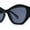 Matte Black - Black, variant on Womens Mod Geometric Angular Cat Eye Plastic Sunglasses Shiny Black - Smoke