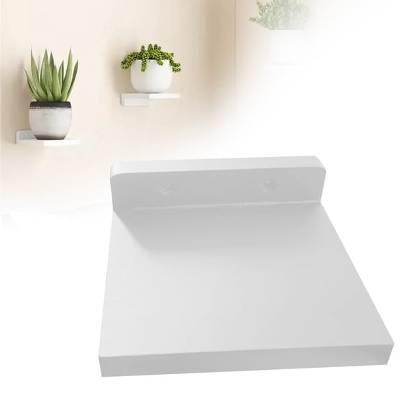 Small Floating Shelve, 5X5 Inches Wall ShelfSmall Floating Shelves for Wall,1 Pcs Rustic Wood Small Wall Mounted Shelves For Bedroom Living Room Kitchen Bathroom Display Ledges Decor(White,13*13cm)