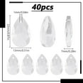 thumbnail image 2 of 1 Box 40pcs Clear Faceted Teardrop Beads Glass Teardrop Crystal Beads Transparent Pear Water Drop Shaped Czech Loose Birthstone Bead for Jewelry Making Women Graduation Home Decor DIY Crafts, 2 of 6