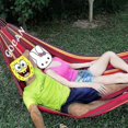 thumbnail image 4 of Brazilian Double Hammock 2 Person Extra Large 200x150cm Total Length 280cm Load 300kg Canvas Cotton Hammock (rainbow) Xxl, 4 of 5