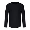 thumbnail image 2 of M-5X Mens Plus Size T-Shirts Big & Tall Long Sleeve Sun Protection UV Shirts Pullover Slim-Fit Solid Lightweight Athletic Workout Tees Tops, 2 of 7