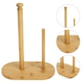TUIBELYN Wooden Paper Towel Holder Stand for Standard Rolls
