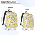 thumbnail image 3 of Honeii Flowers and Butterflies Print Canvas College Laptop Backpack, Durable Rucksack Travel Notebook Bag School Backpack Book Bag for Men Women-Medium, 3 of 7