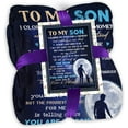 thumbnail image 1 of LHSHID Gifts for Son for Fathers Day Back to School Birthday Graduation for Son Son Gifts Blanket Present Ideas for Son from Dad Mom to My Son Throw Bed Blanket 60"x80", 1 of 8