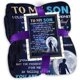thumbnail image 1 of LHSHID Gifts for Son for Fathers Day Back to School Birthday Graduation for Son Son Gifts Blanket Present Ideas for Son from Dad Mom to My Son Throw Bed Blanket 40"x50", 1 of 8
