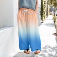 thumbnail image 2 of XQYLOS Girls Flowy Track Pants D𝖱awstring Waist Side Slit Design Lightweight Wide Leg Trousers Elastic Casual Play Clothes Ages 4-14Y, 2 of 6