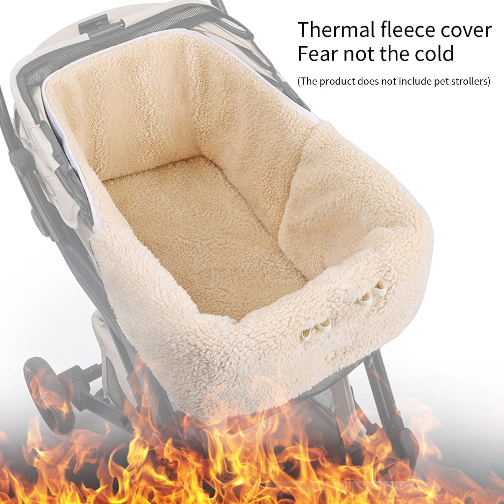 Insulated Pet Strollers Cover Winter Fleece Protector Soft Warm Windproof Universal Design