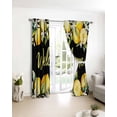thumbnail image 3 of Yellow Lemons Blackout Curtains for Bedroom/Living Room, Thermal Insulated Kitchen Curtains, Summer Fruits Leaves Botanical Black Grommet Darkening Window Treatment Drapes 52"x63"x2, 3 of 8