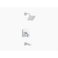 thumbnail image 1 of Kohler K-TS23502-4G-CP Parallel Rite-Temperature Bath & Shower Trim - Polished Chrome, 1 of 1