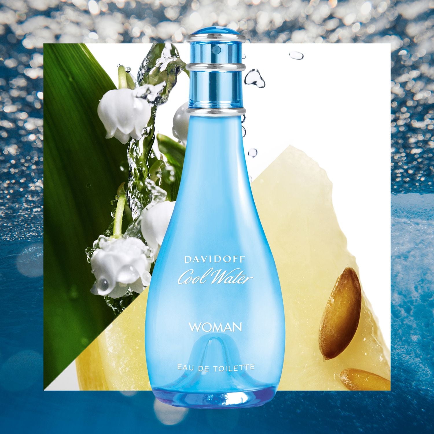Davidoff Cool Water Eau de toilette pour femme, parfum floral, notes de tête : pastèque, 30ml
