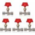 thumbnail image 1 of PinesC 1/4in Needle Valve, 5pcs Replacement Air Compressor Needle Valve Brass Float Ball Valve Structure for Air Compressor, 1 of 5