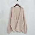 thumbnail image 5 of iOPQO Long Cardigan Open Front Cardigan for Women Open Sweaters for Women Vintage Sweater Winter Cardigan for Women Loose Sweaters for Women Casual Sweaters for Women Beige L, 5 of 5