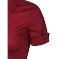 thumbnail image 6 of Made by Olivia Women's Junior Fit Short Sleeve Stretchy Button Down Collar Office Formal Casual Blouse Shirts Top (S-3XL), 6 of 6