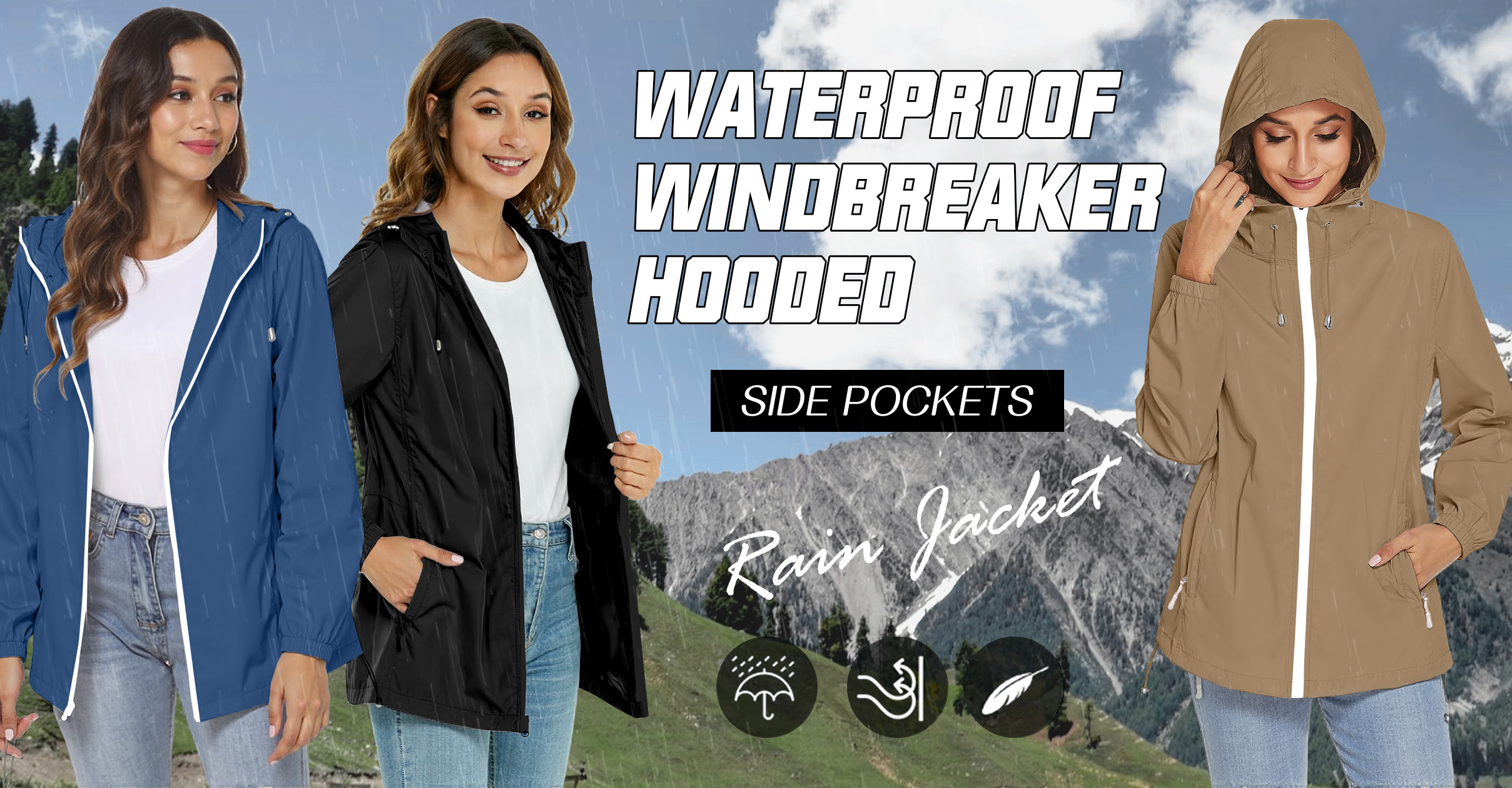 Rosvigor Women's Lightweight Waterproof Windbreaker photo 3