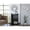 Black, variant on Elegant Two Tier Bar Cart With Lockable Wheels And Interior Shelves Storage Metal Rails For Drinks