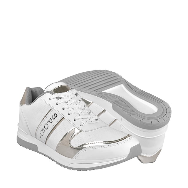 TENIS CASUALES PARA DAMA STYLO UD800 SIMIPIEL BLANCO Stylo UD800
