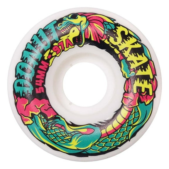 Donut Skate Co. 54mm - 97a Dragon Skateboard Wheels for Skateparks, Street Skating, Cruising, Set of 4