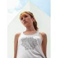 thumbnail image 2 of Floral Mandala Impression. Tank Women -Image by Shutterstock, Female XX-Large, 2 of 4