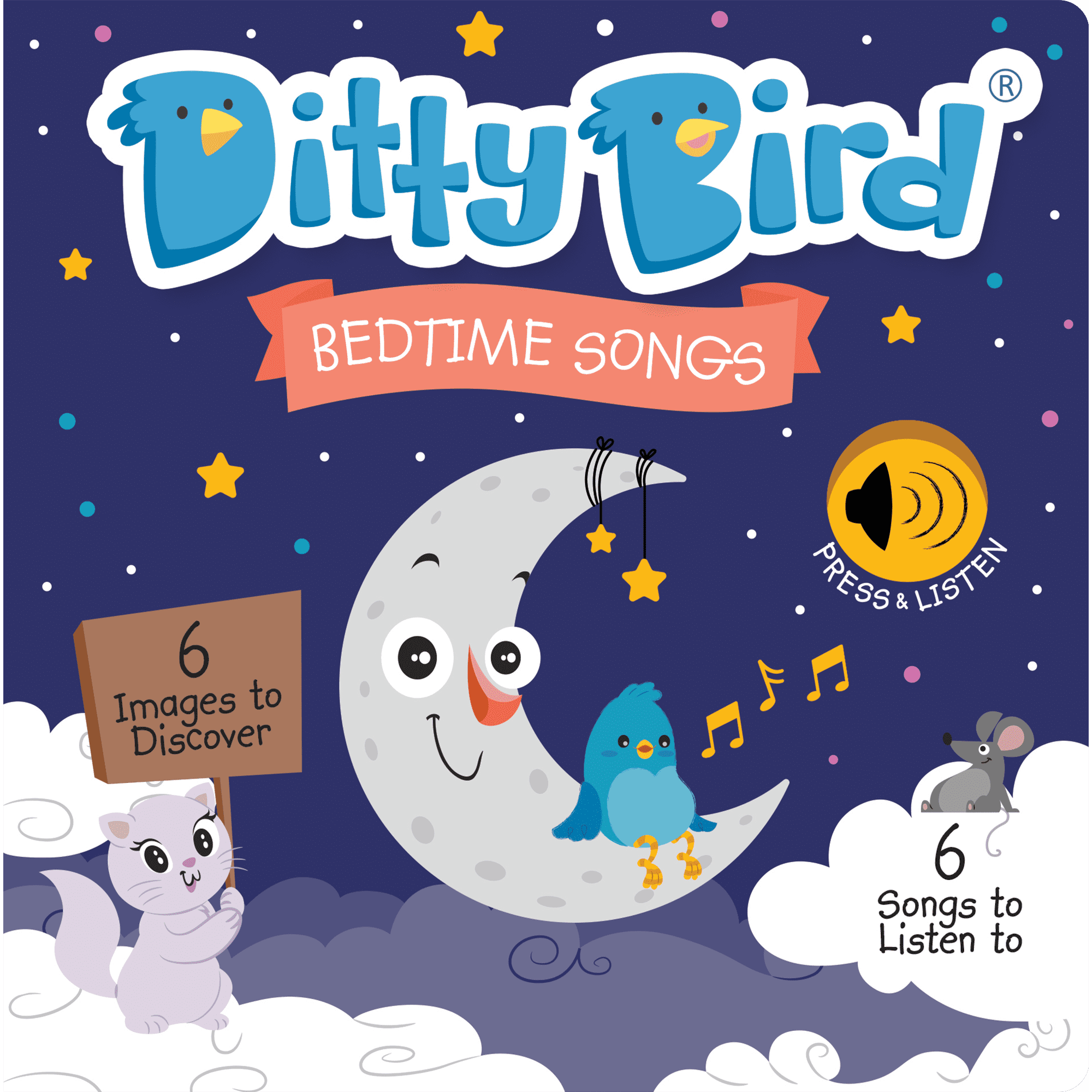 Ditty Bird Interactive Educational Children's Sound Book, Bedtime Songs