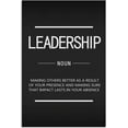 thumbnail image 2 of Inspirational Canvas Wall Art Leadership Noun Office Decoration Inspiring Entrepreneur Positive Quotes Inspiration Painting Poster Print Artwork Home Frame Ready to Hang12x18, 2 of 6