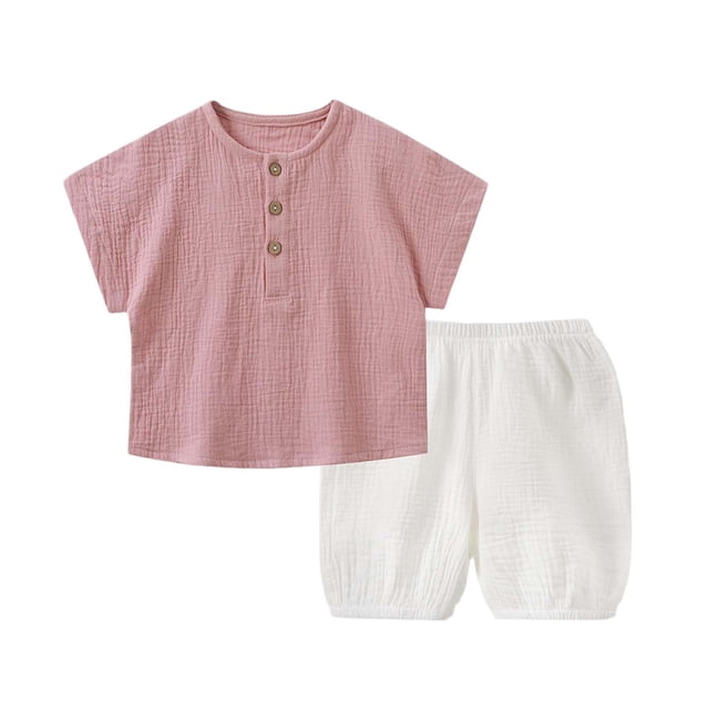 Camiseta de Manga Corta con Capucha de Color Sólido de los Niños