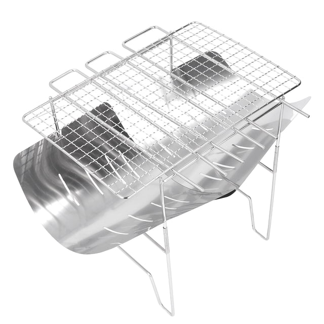 Rejilla plegable para barbacoa JadeshayMX de Acero inoxidable para camping