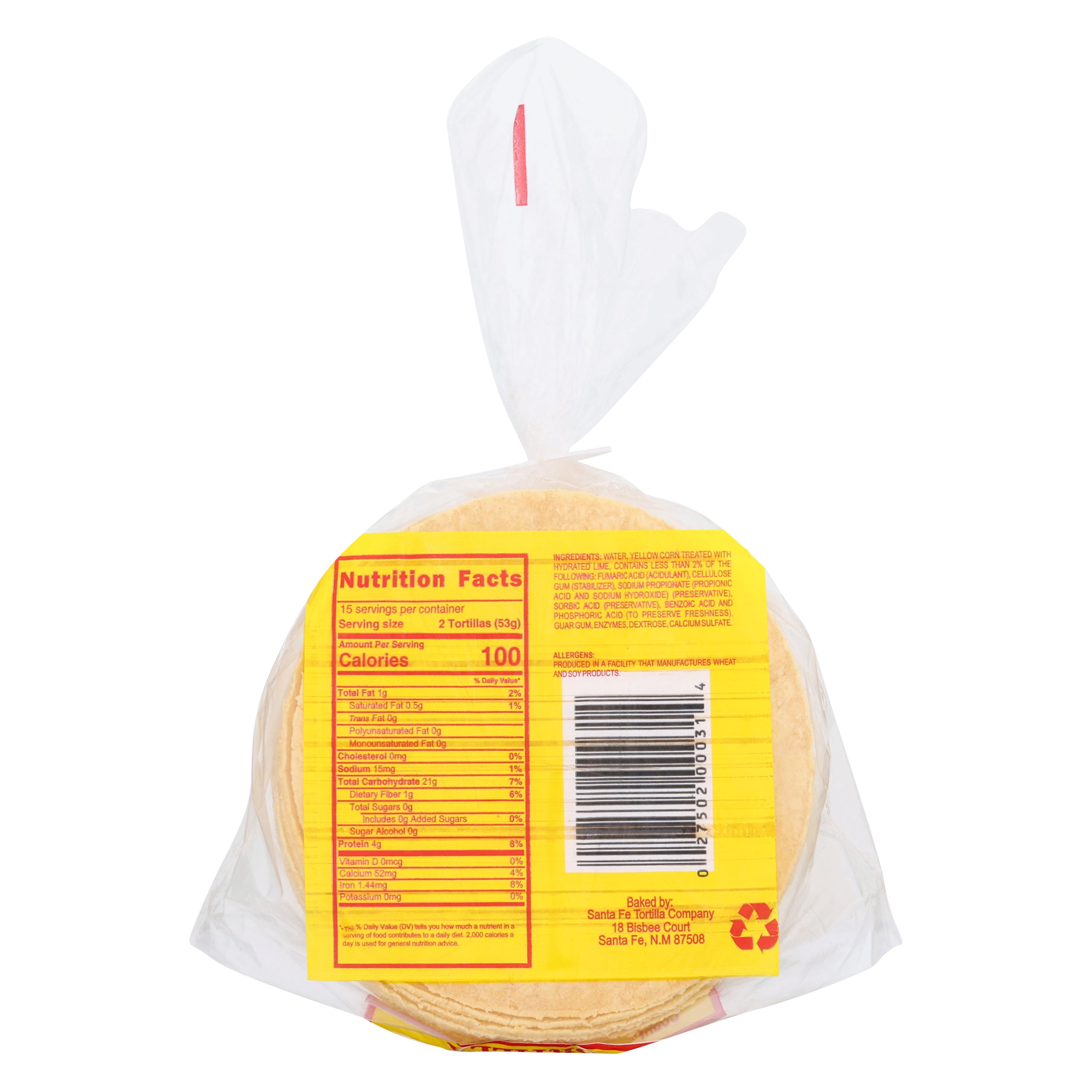 (5 pack) New Mexico Tortilla Company Gluten-Free Yellow Corn Tortillas, 30 Count (28 oz)
