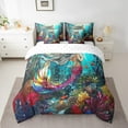 thumbnail image 2 of Erosebridal Princess Mermaid Bedding Sets Twin Size,Marine Animal Comforter Sets with Sheets,Ocean Theme Decor,Reversible,Breathable,7pcs, 2 of 6