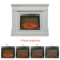thumbnail image 2 of Electric Fireplace Mantel, Woode TV Stand with 24"Insert Heater, Farmhouse Heater with 4 Brightness,Freestanding Media Console for Living Room,Bedroom, 2 of 9