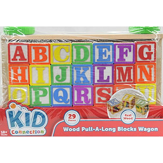 Kid Connection Wooden Blocks Wagon