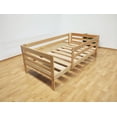 thumbnail image 3 of Cama Infantil Individual Venecia Montessori Con Barandales Cera Transparente Muebles GM, 3 of 5