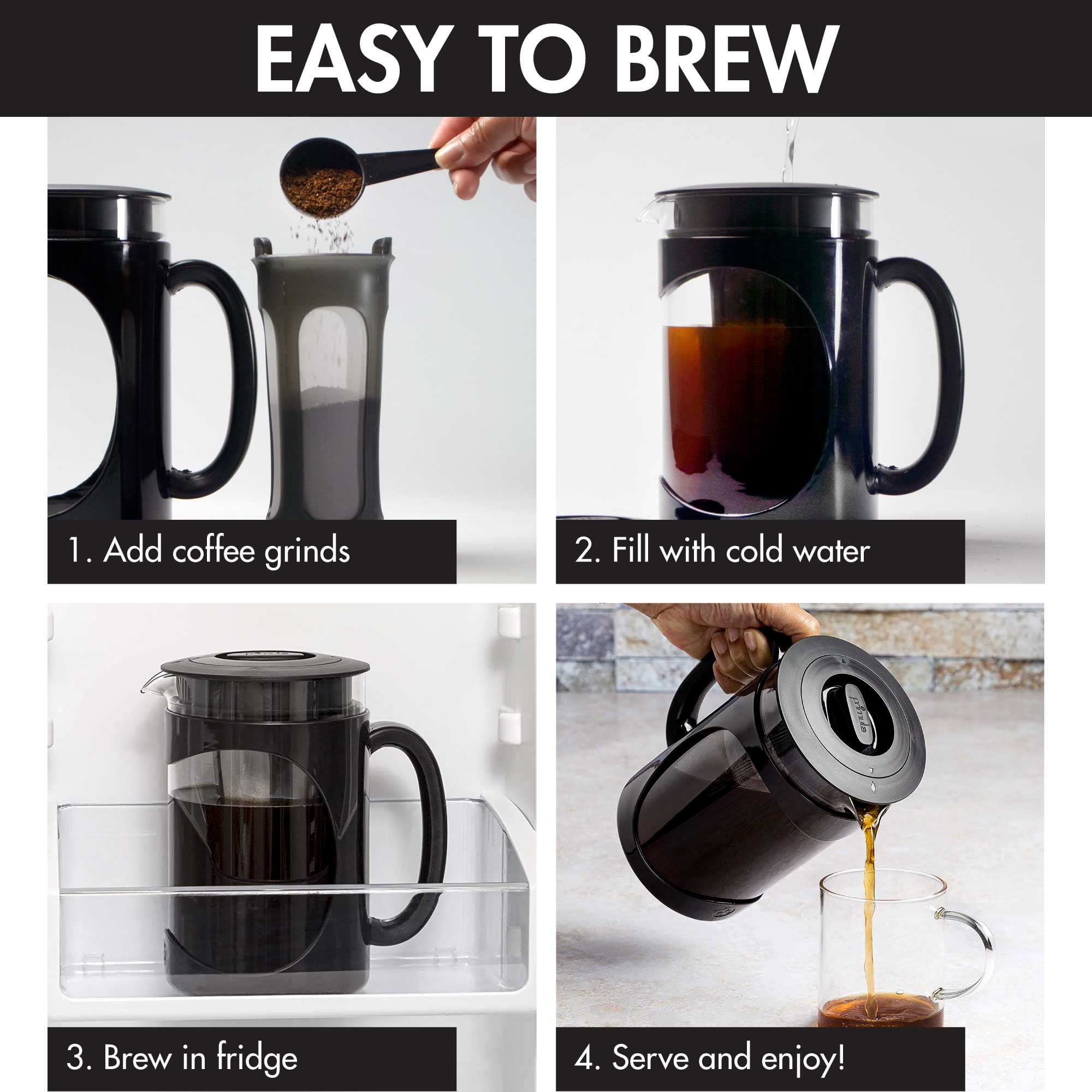 Primula Burke Cold Brew Coffee Maker - Black, 1.6 qt - Fry's Food Stores