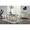 thumbnail image 2 of Bowery Hill Wood Dining Table with Sintered Stone Top in Gray & Champagne, 2 of 7