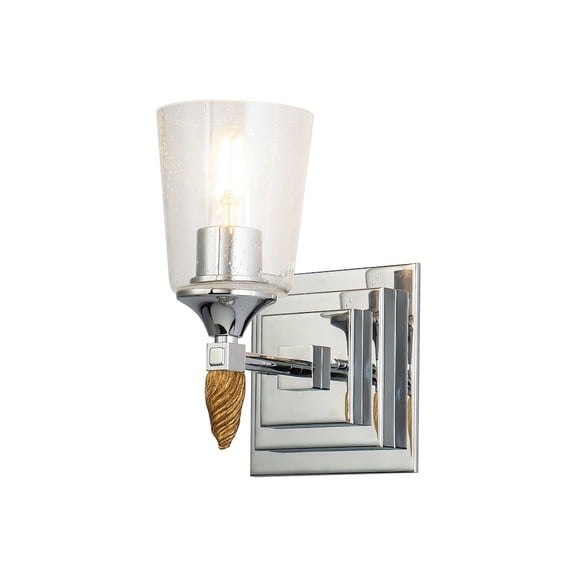 Lucas McKearn Vetiver 1-light Gold Acorn-shaped Bath Vanity Light in Chrome