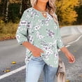 thumbnail image 5 of FDGIU Plus Size Tops for Women 3/4 Sleeve - Loose Fit Basic Tunic Tops Lady Clothes for Casual Everyday Wear, 5 of 6