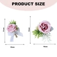 thumbnail image 2 of Artificial Rose Men's and Women's corsage Wristband corsage, wedding ball set decoration Flower accessory set decoration - style:style 3, 2 of 5