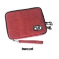 thumbnail image 4 of Minnieouse Bolsa de almacenamiento de Cable USB, resistente al agua, 2 capas, portátil, para viajes en casa, dormitorio, disco Flash electrónico, cable de Carteras S rojo Minnieouse AP012998-07, 4 of 6