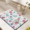 thumbnail image 2 of Stylish Floral Dish Drying Mat - Spring/Summer Kitchen Decor - Absorbent, Reversible, Protective, 2 of 7
