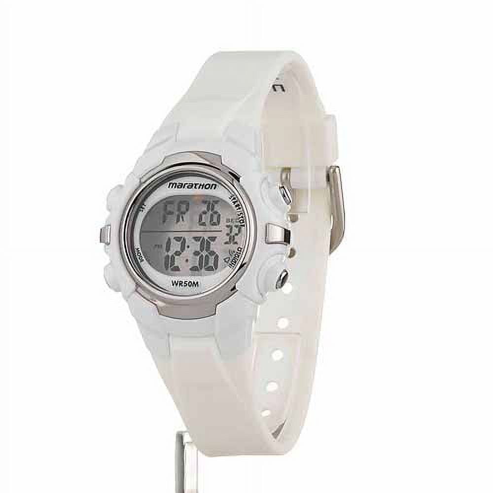 1000HOUR HEARING MARATHON 2020/6〜2021/5 Marathon Men's Digital Full-Size Watch, Black Resin Strap