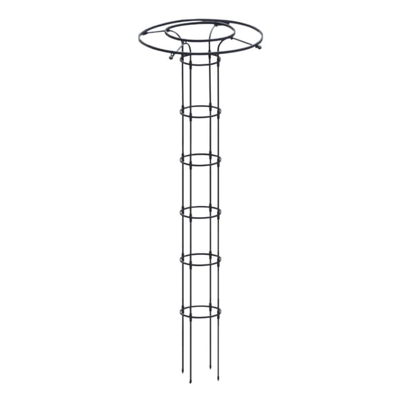 Treillis de Jardin pour Plantes Grimpantes Extérieur, Treillis de Parasol Vertical de Jardin en Métal Antirouille, Rond, Enduit, Vignes en Pot Légumes Fleurs Patio Treillis Métallique Tour à Grille