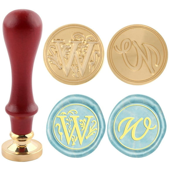 Letter W Wax Seal Stamp Set for Embellishment of Cards Envelopes Invitations Wine Packages Gift Wrapping