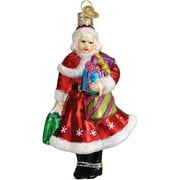 Old World Christmas Glass Blown Ornament for Christmas Tree, Mrs. Claus Goes Shopping (With OWC Gift Box)