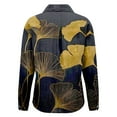 thumbnail image 5 of Jxximdong Button Up Shirts Women Women's Long Sleeved Printed Button Down Shirt Black Spring Tops XXXL, 5 of 5