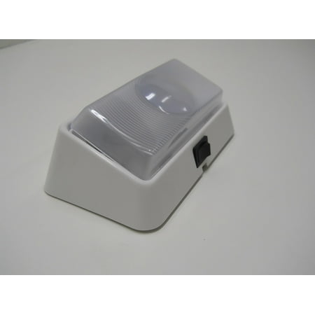 White LED 12V RV Camper Trailer Porch Security Light /Angled White Base /